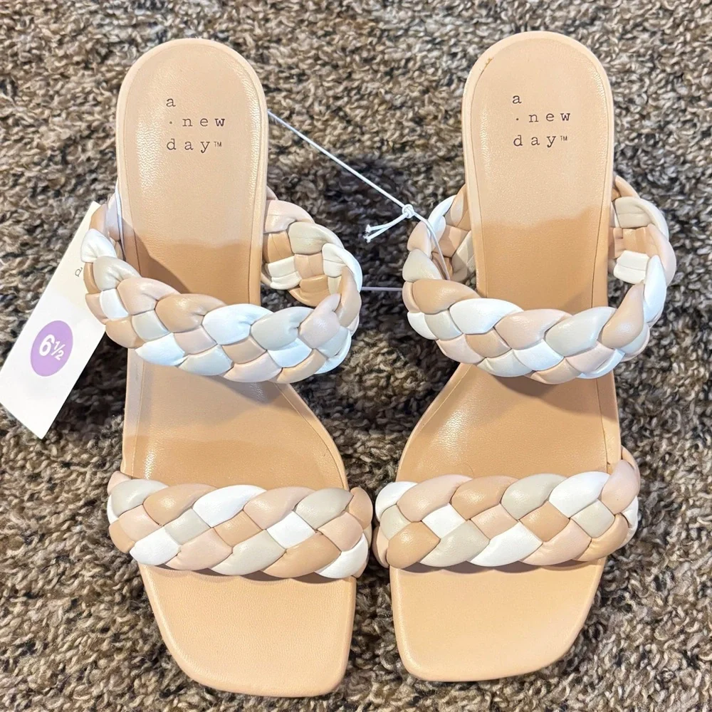 NWT • A New Day • Women's Basil Braided Mule Heel • 6.5W + 6.5 • Multicolored - Picture 7 of 8